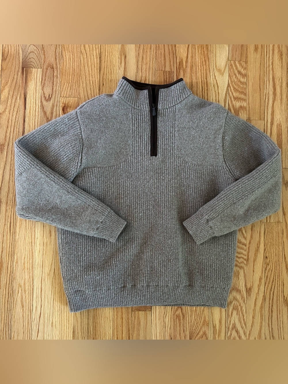 L.L. Bean Men's Wool Half-Zip Ribbed Sweater